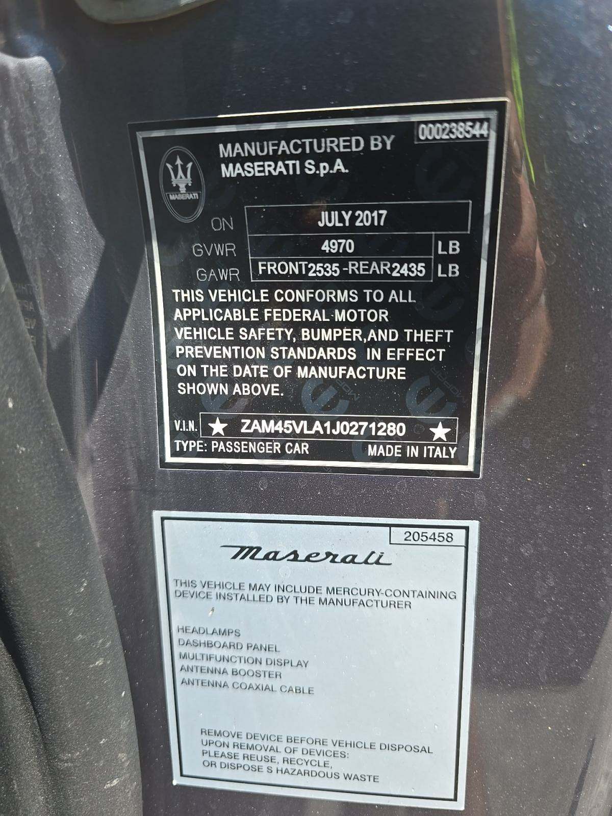 2018 Maserati GranTurismo Sport RWD