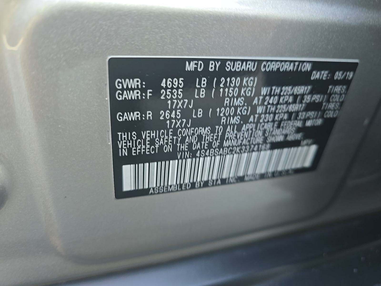 2019 Subaru Outback 2.5i AWD