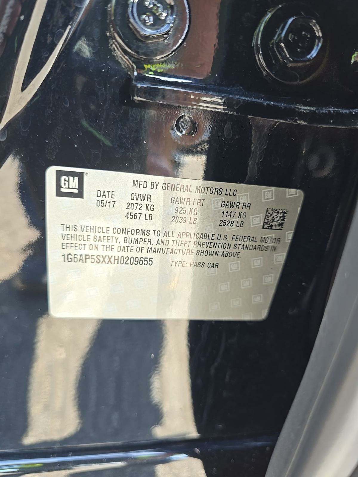 2017 Cadillac CTS Base RWD