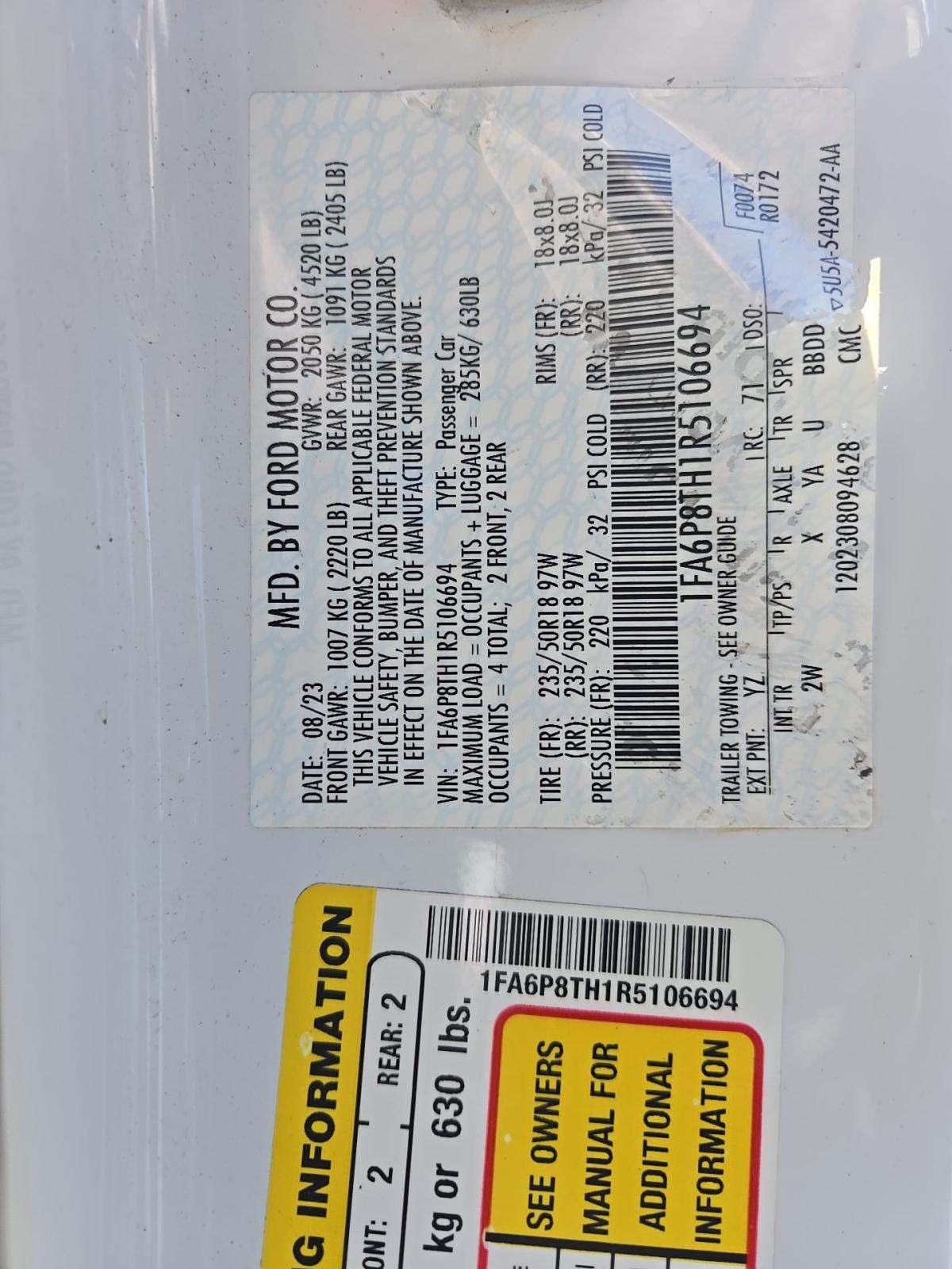 2024 Ford Mustang EcoBoost RWD