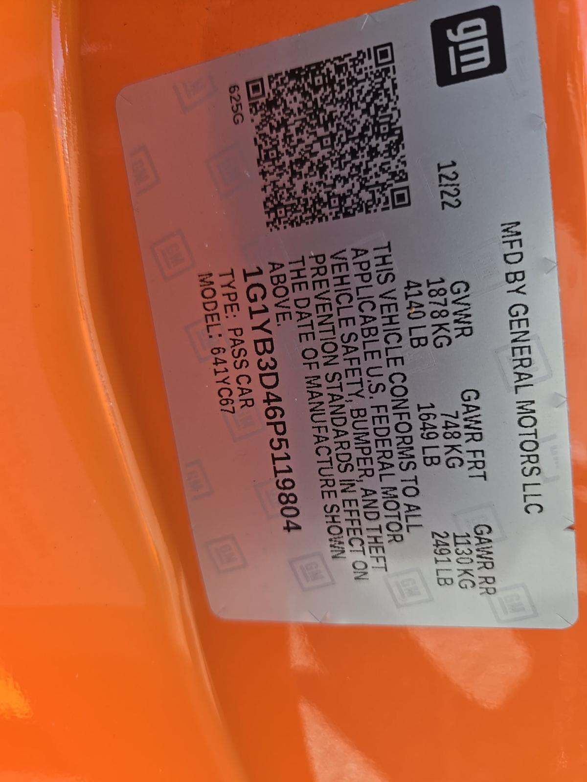 2023 Chevrolet Corvette Stingray RWD