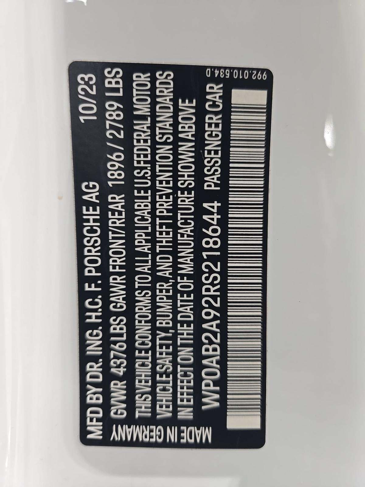 2024 Porsche 911 Carrera S RWD