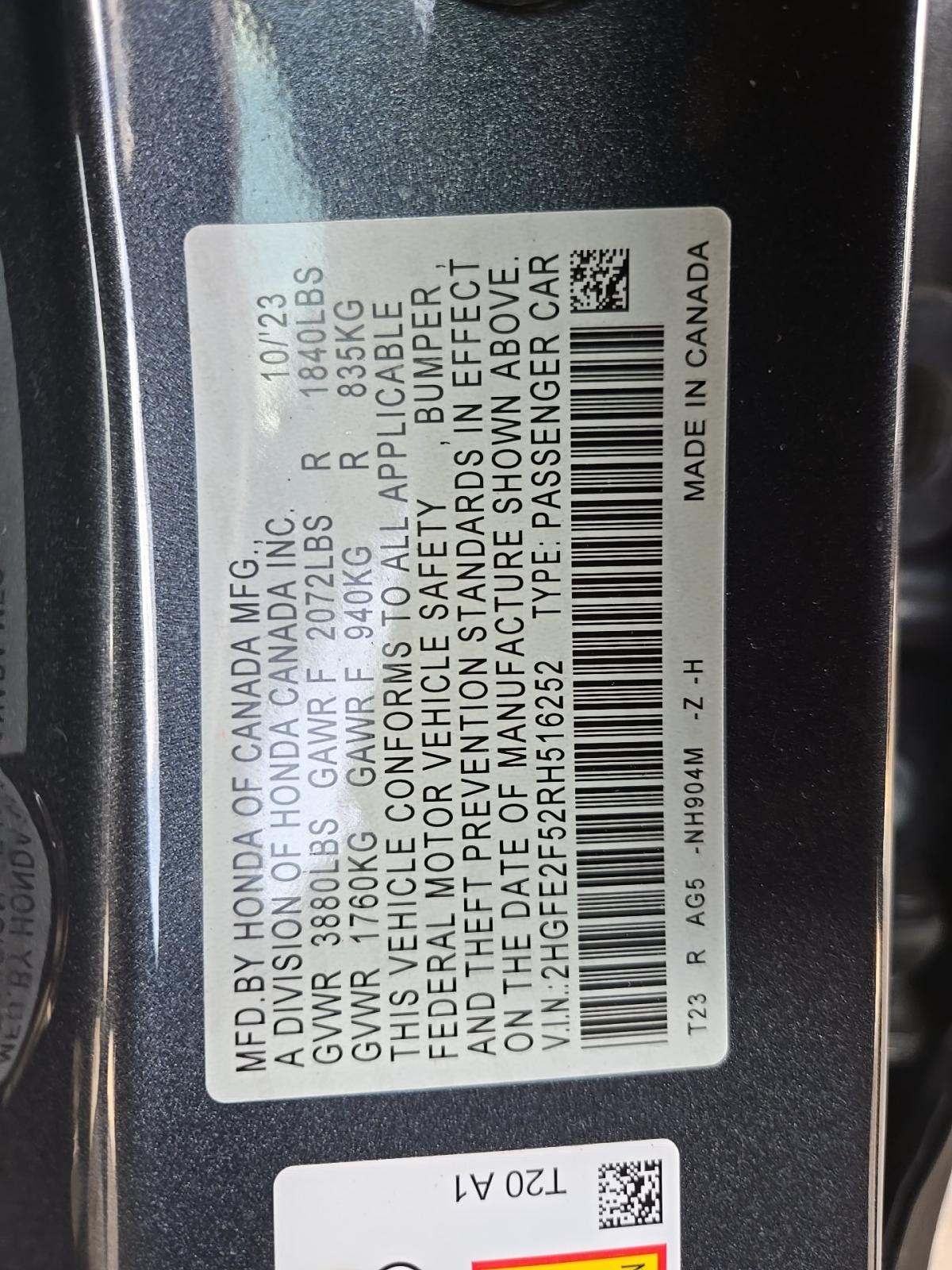 2024 Honda Civic Sport FWD