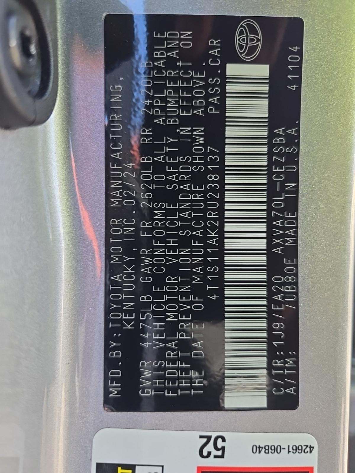 2024 Toyota Camry SE FWD