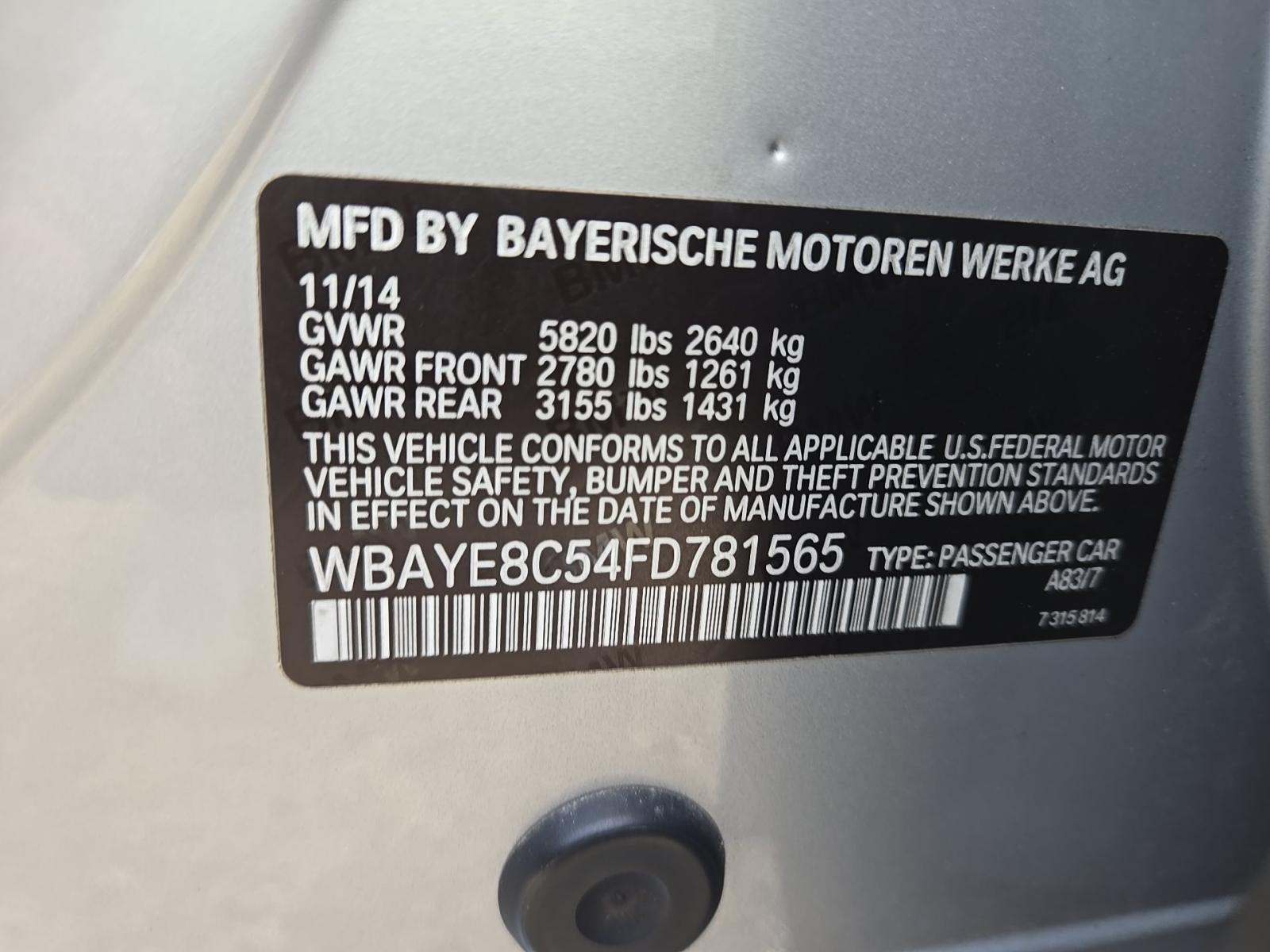2015 BMW 7 Series 750Li RWD