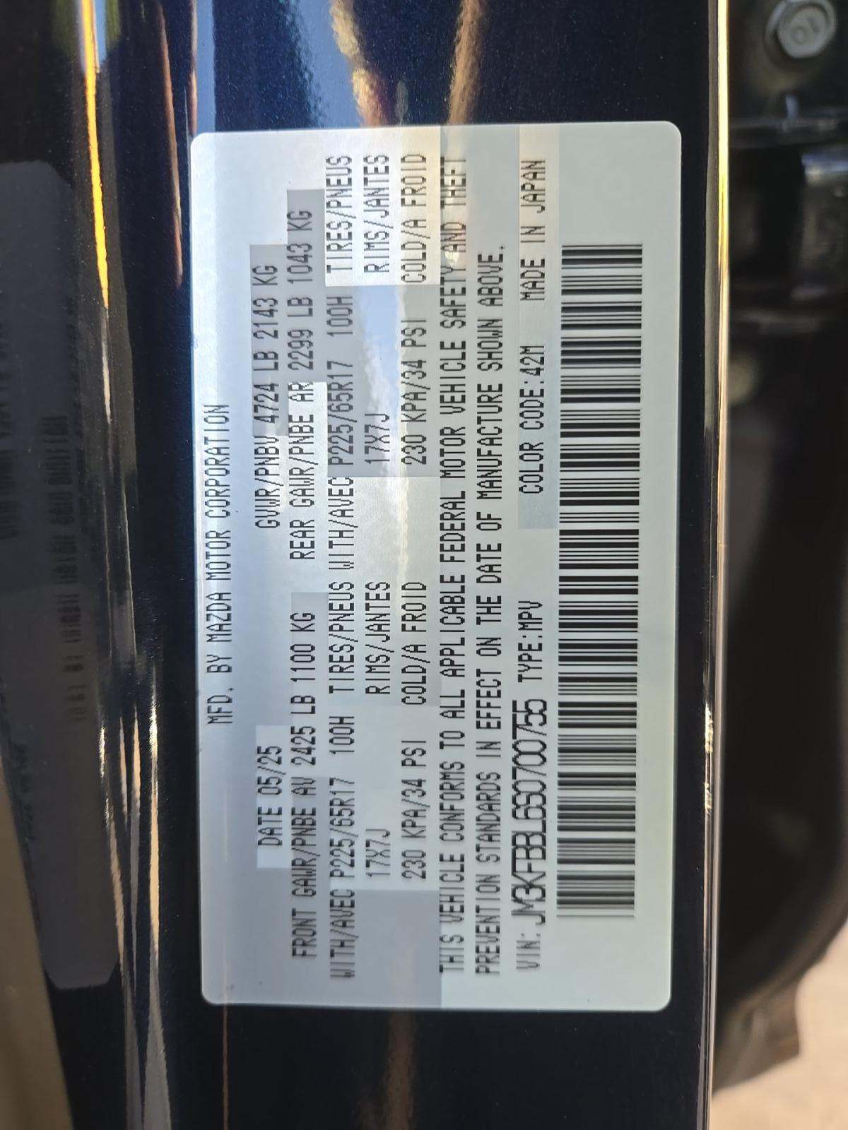 2025 MAZDA CX-5 2.5 S Select Package AWD