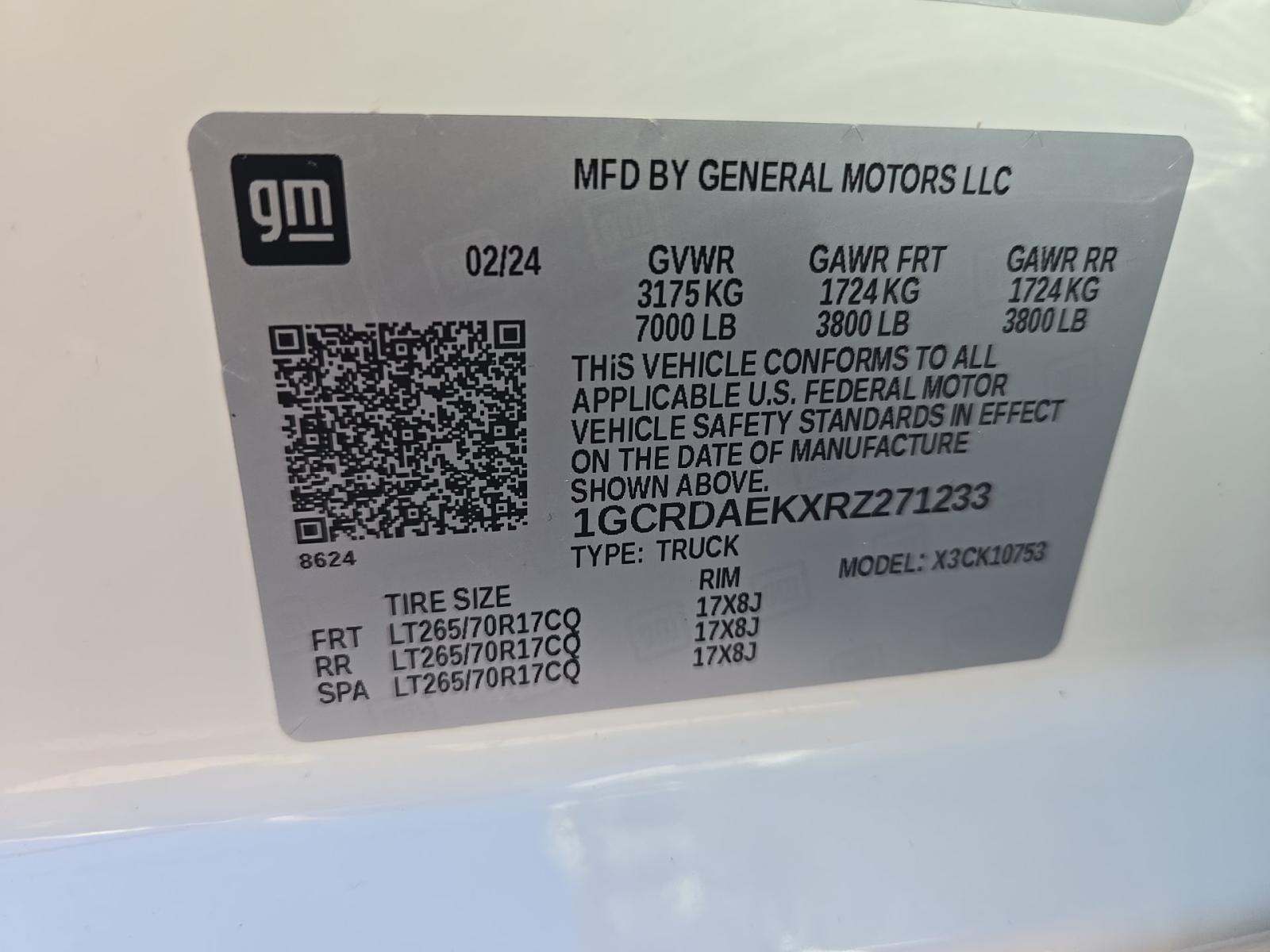 2024 Chevrolet Silverado 1500 Work Truck AWD