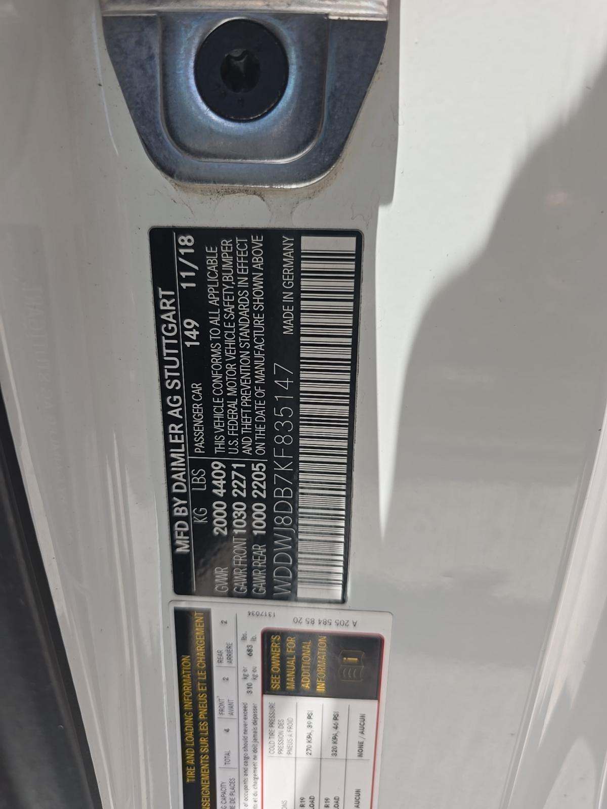2019 Mercedes-Benz C-Class C 300 RWD