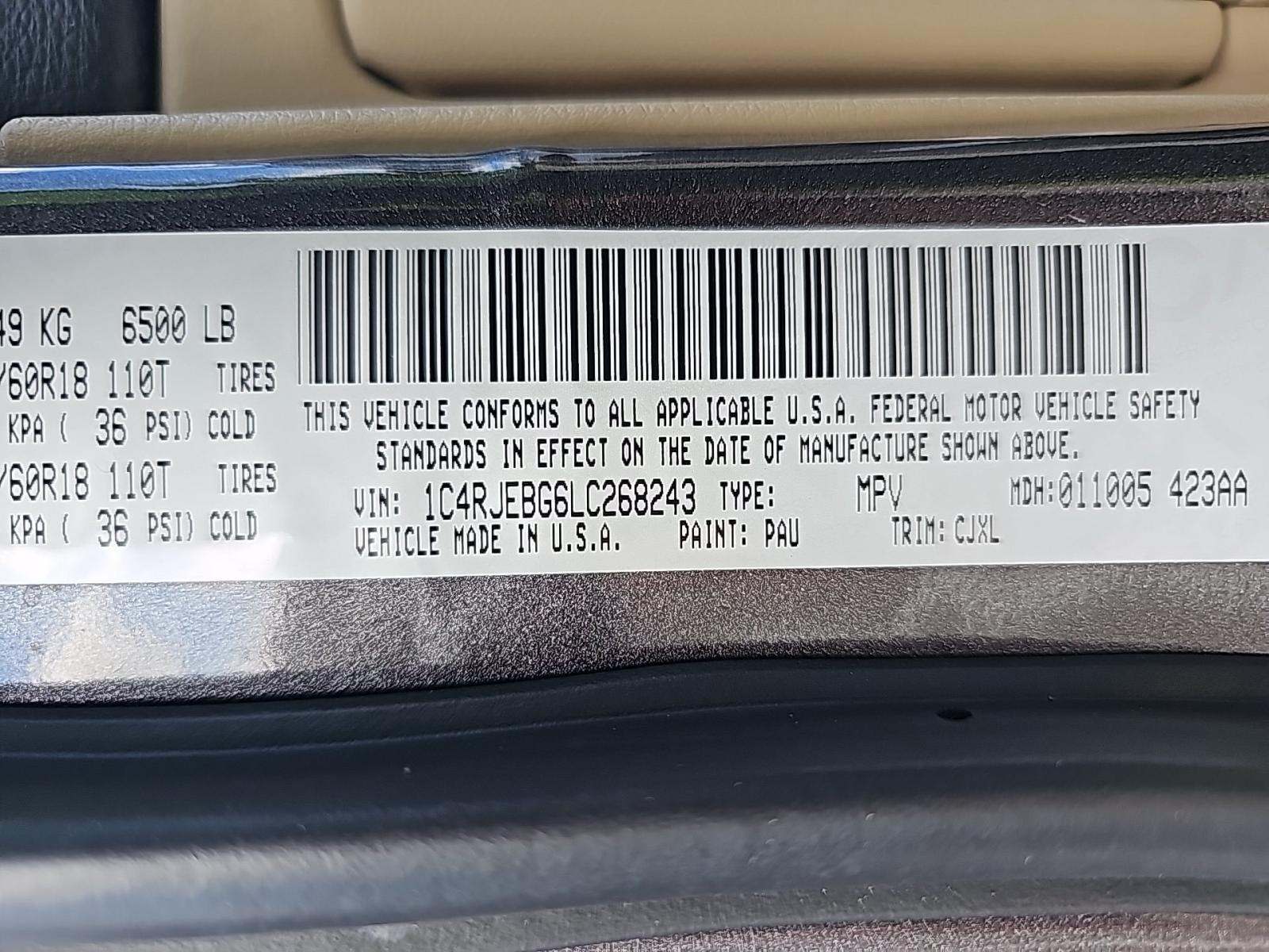 2020 Jeep Grand Cherokee Limited RWD