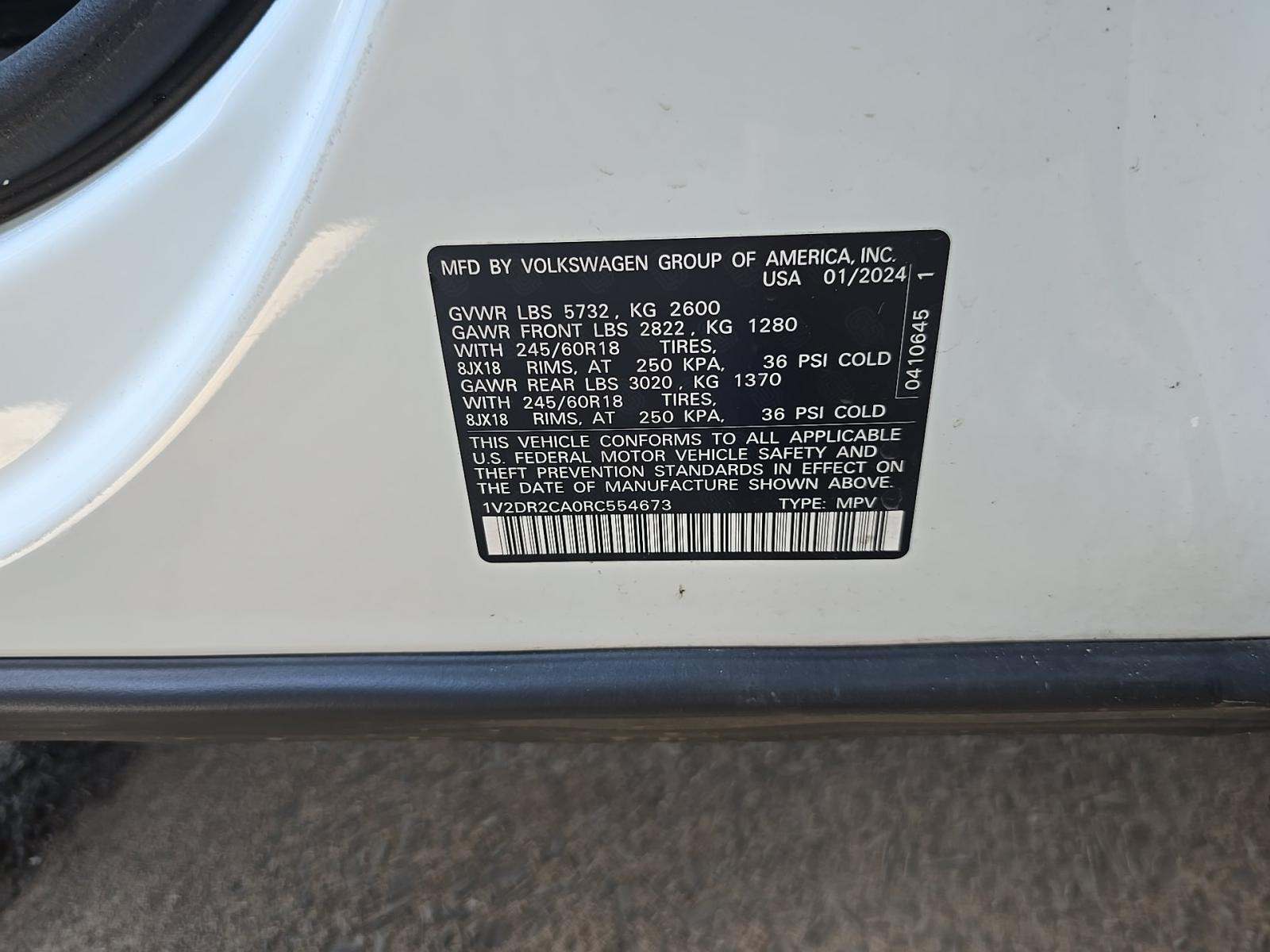 2024 Volkswagen Atlas 2.0T SE FWD