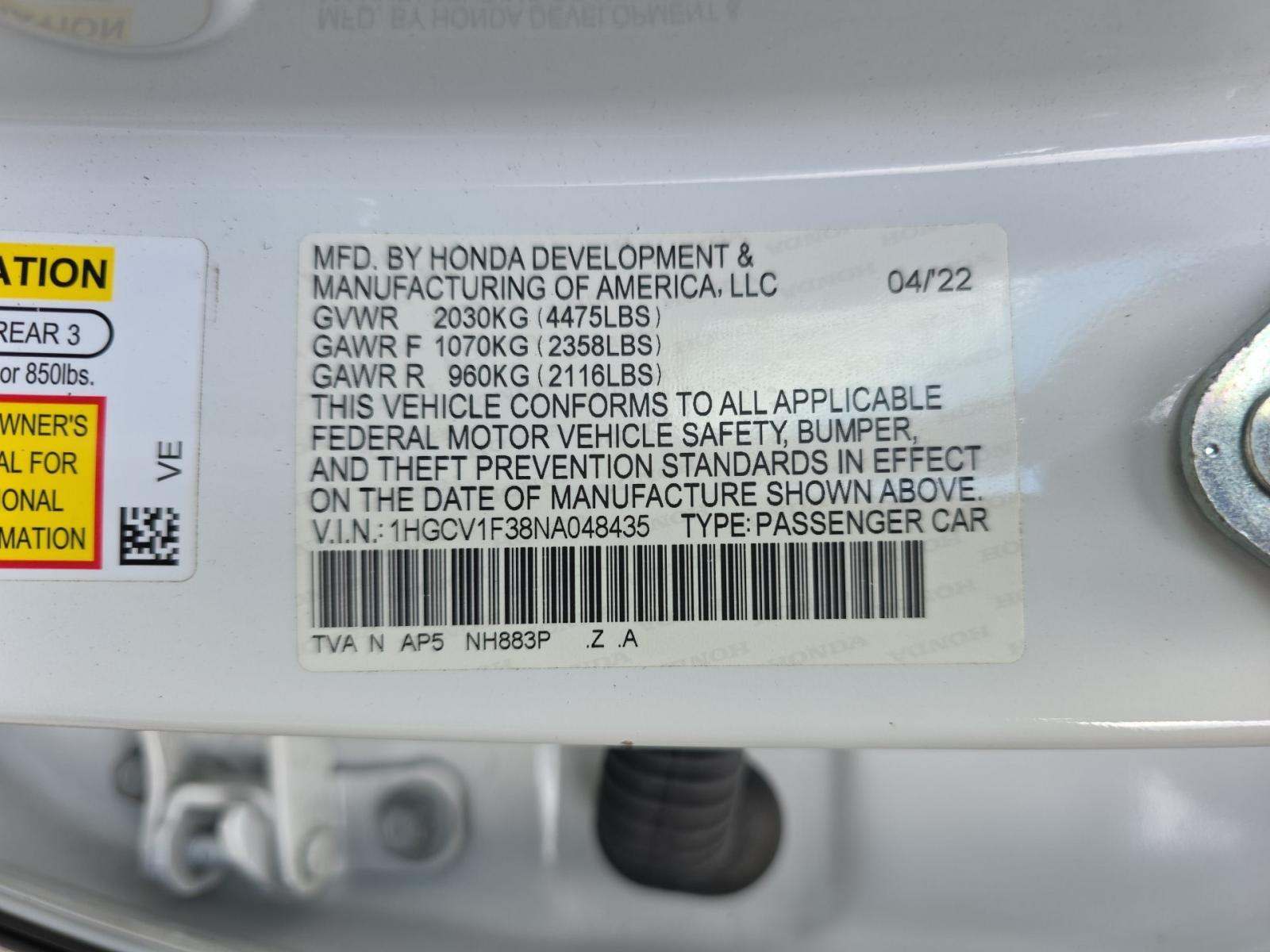 2022 Honda Accord Sport FWD