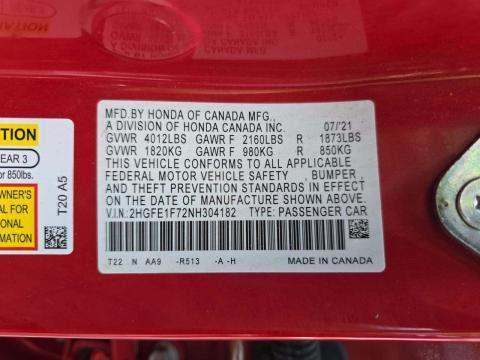 2022 Honda Civic EX FWD