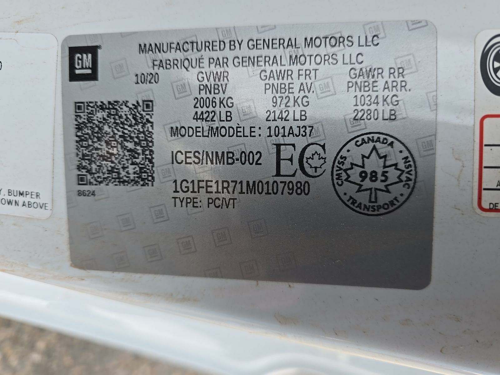 2021 Chevrolet Camaro LT1 RWD