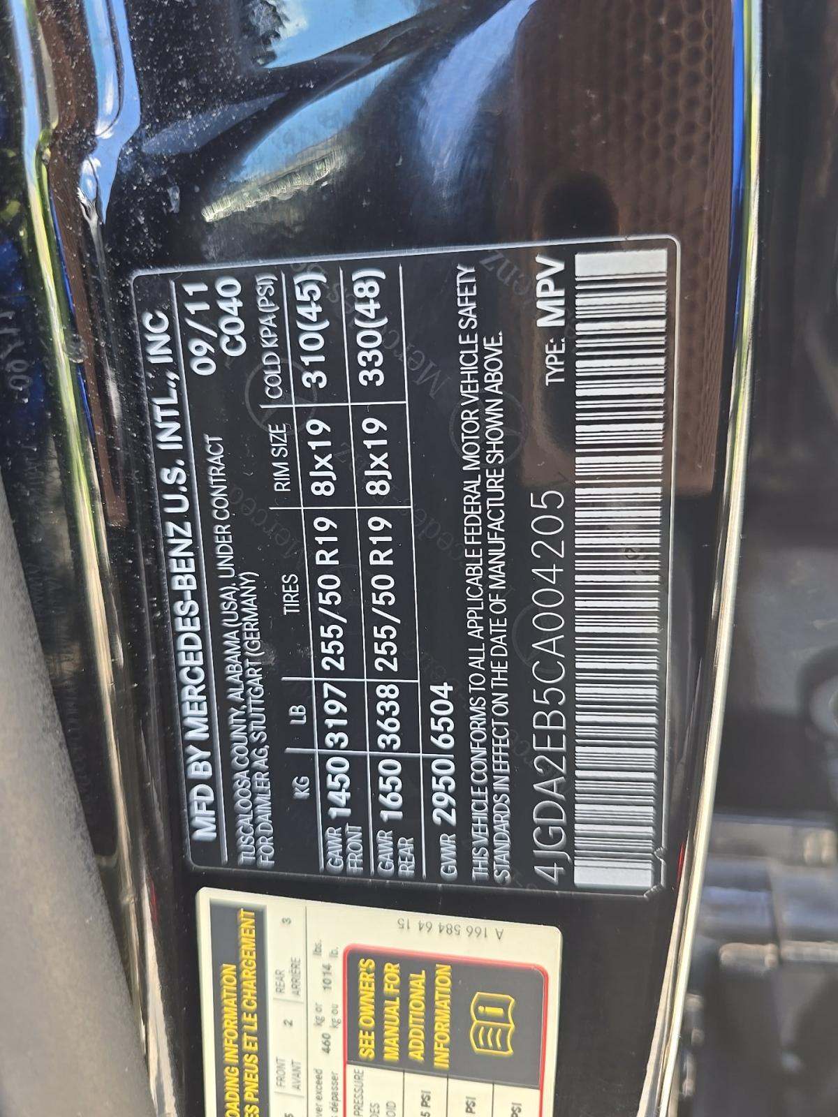 2012 Mercedes-Benz M-Class ML 350 BlueTEC AWD