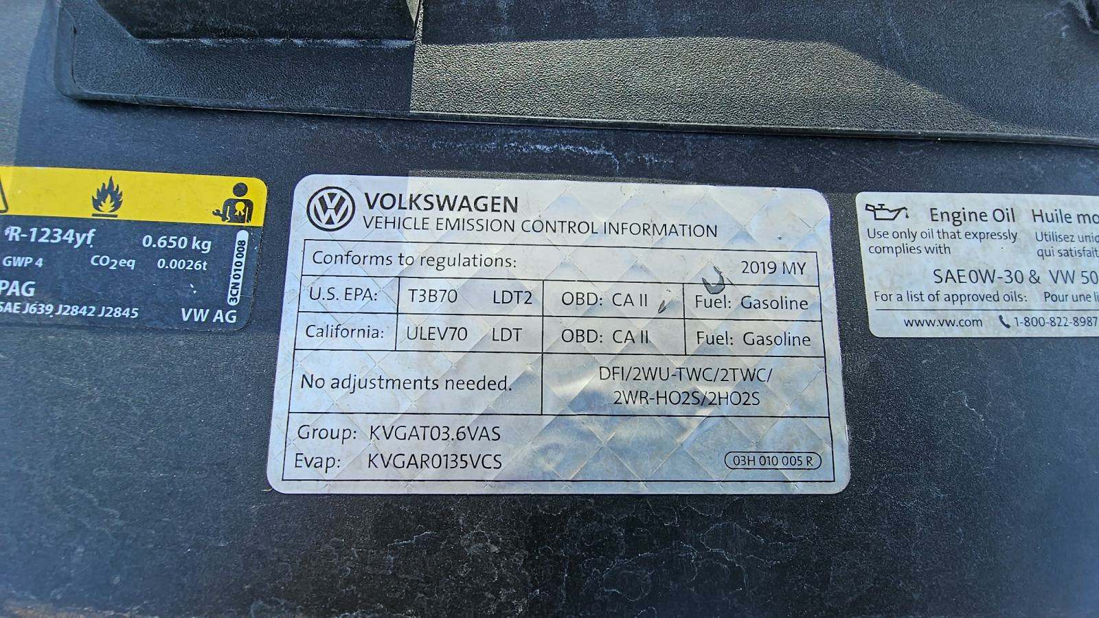 2019 Volkswagen Atlas 3.6L SE AWD