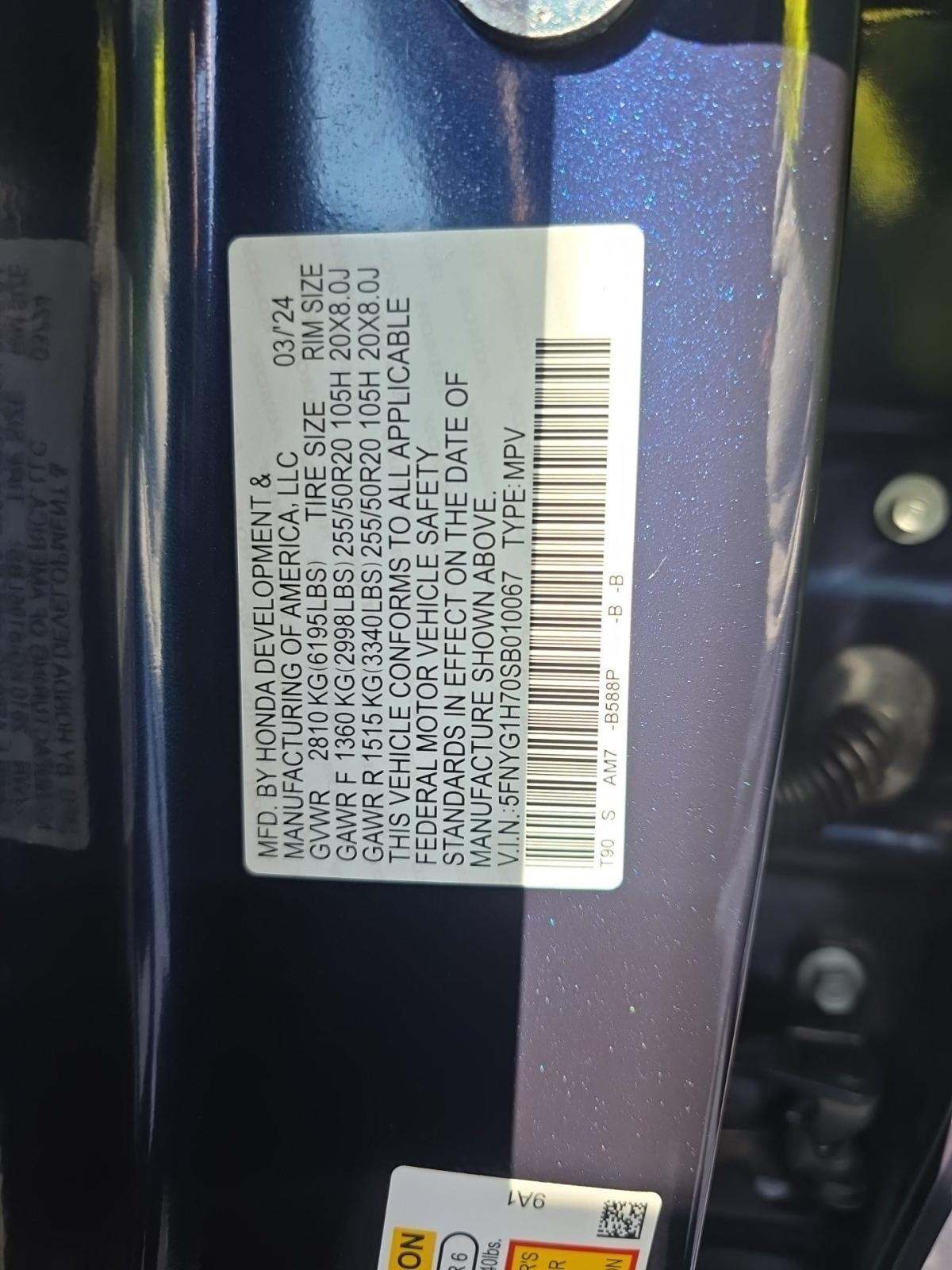 2025 Honda Pilot Touring AWD