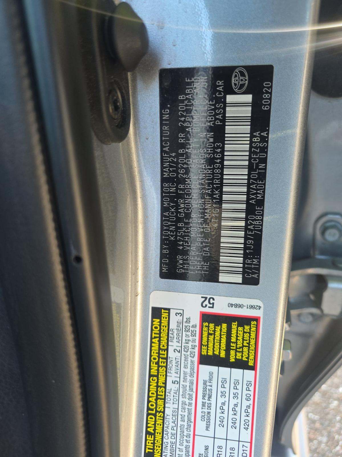 2024 Toyota Camry SE FWD