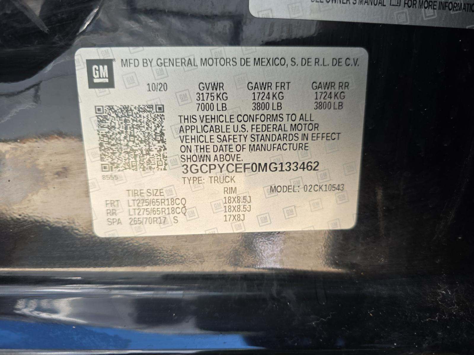 2021 Chevrolet Silverado 1500 Custom Trail Boss AWD