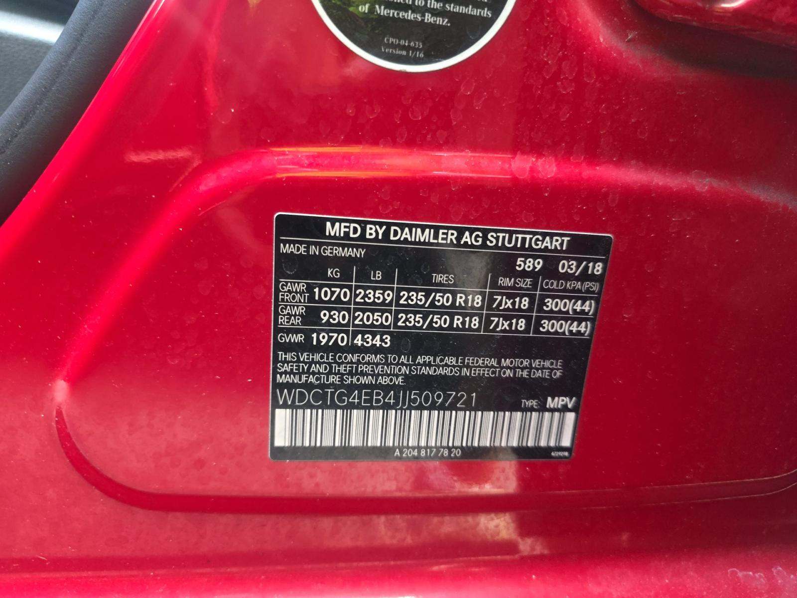 2018 Mercedes-Benz GLA GLA 250 FWD