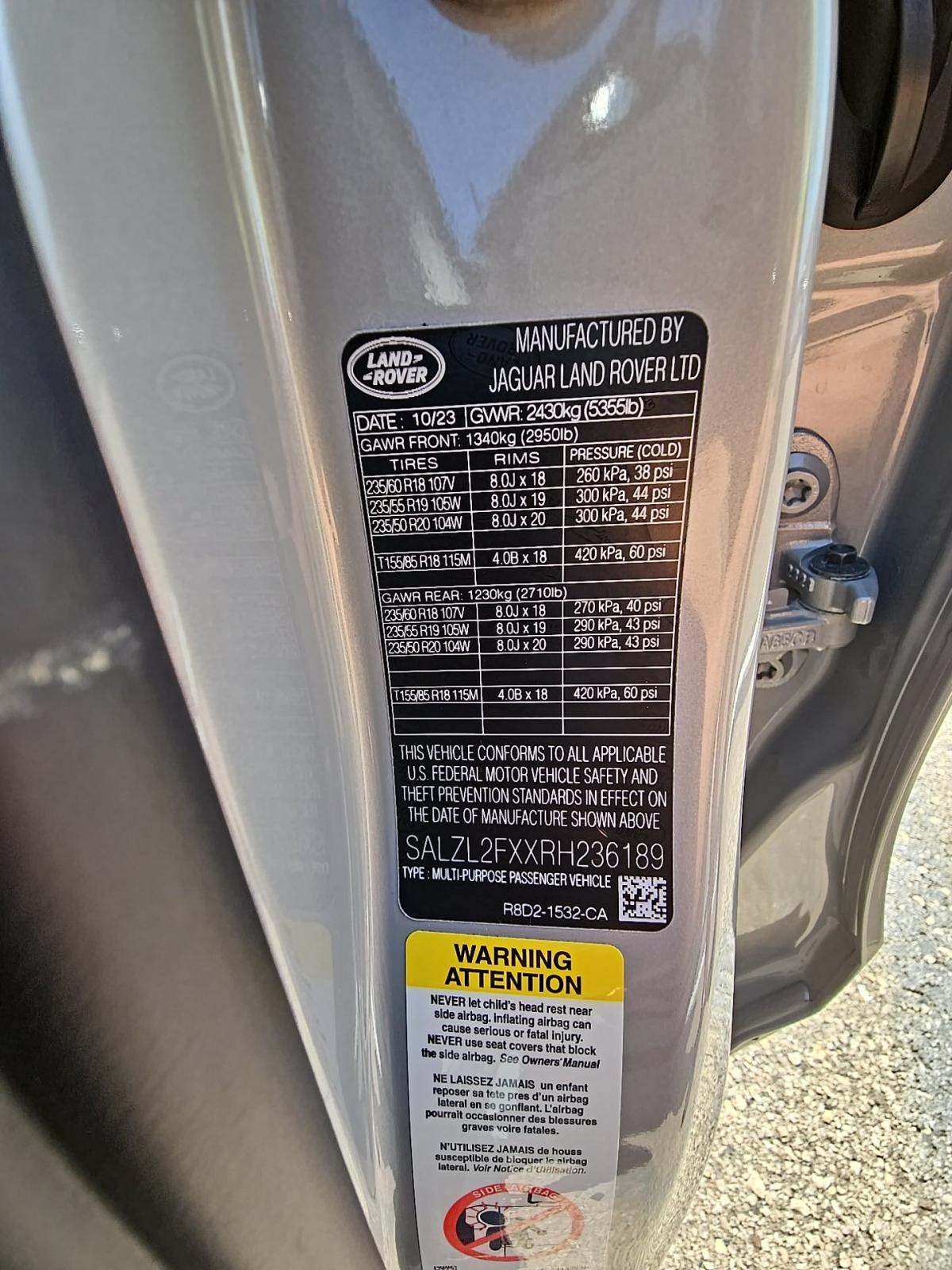 2024 Land Rover Range Rover Evoque Dynamic SE AWD