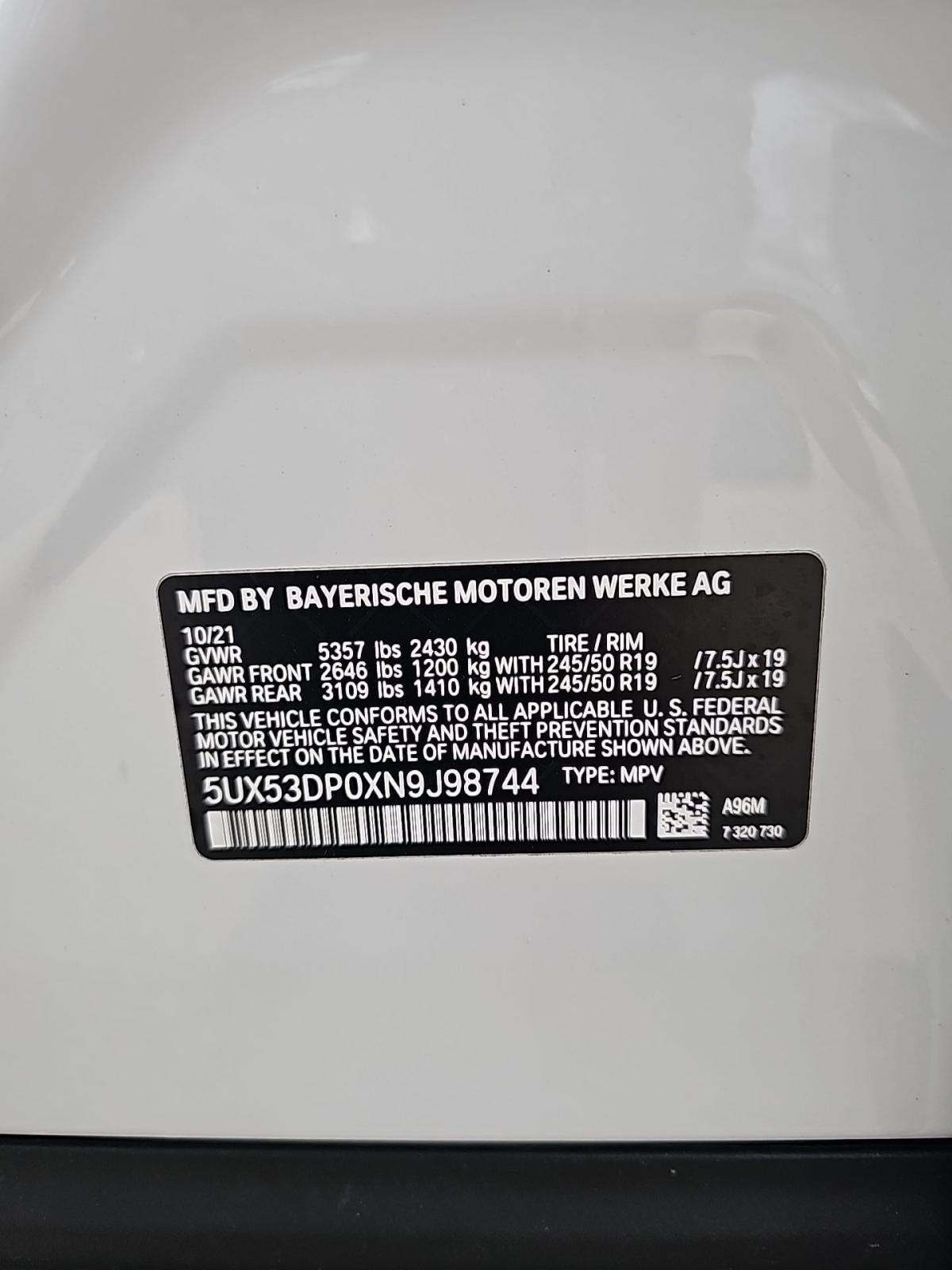 2022 BMW X3 xDrive30i AWD