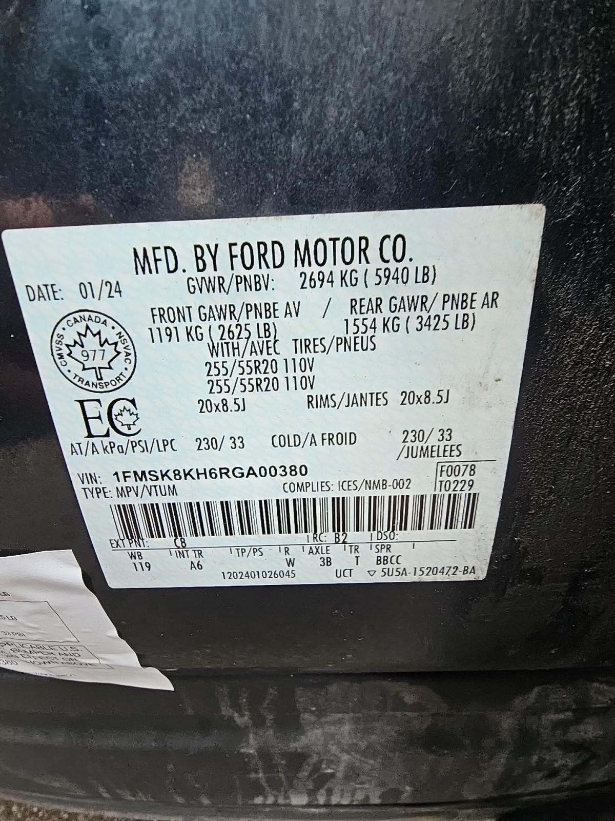 2024 Ford Explorer ST-Line AWD