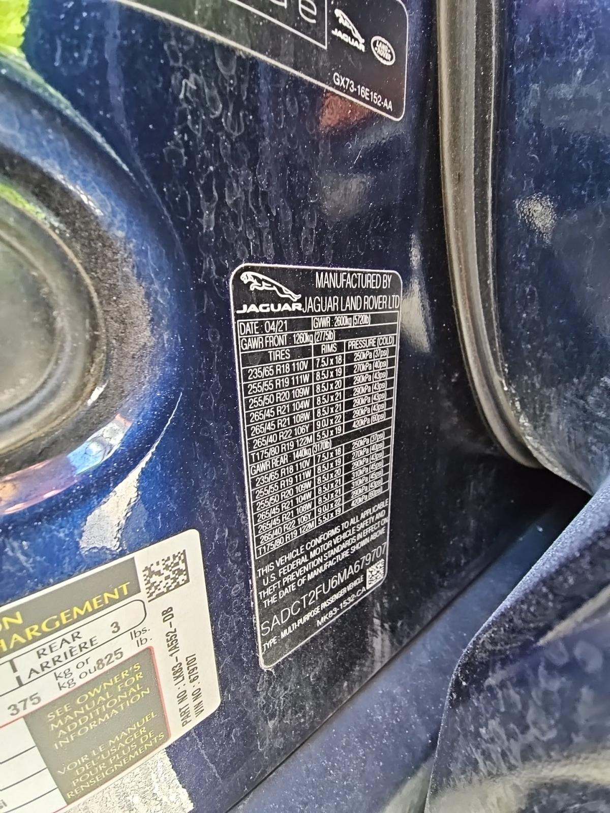 2021 Jaguar F-PACE P400 R-Dynamic S AWD