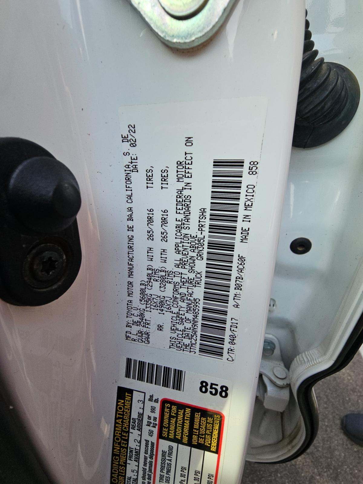 2022 Toyota Tacoma TRD Off-Road AWD