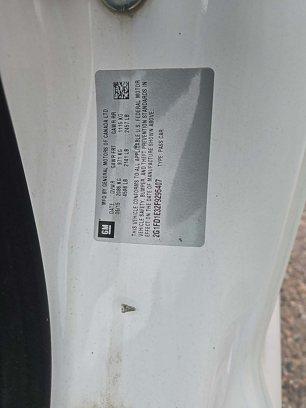 2015 Chevrolet Camaro LT RWD