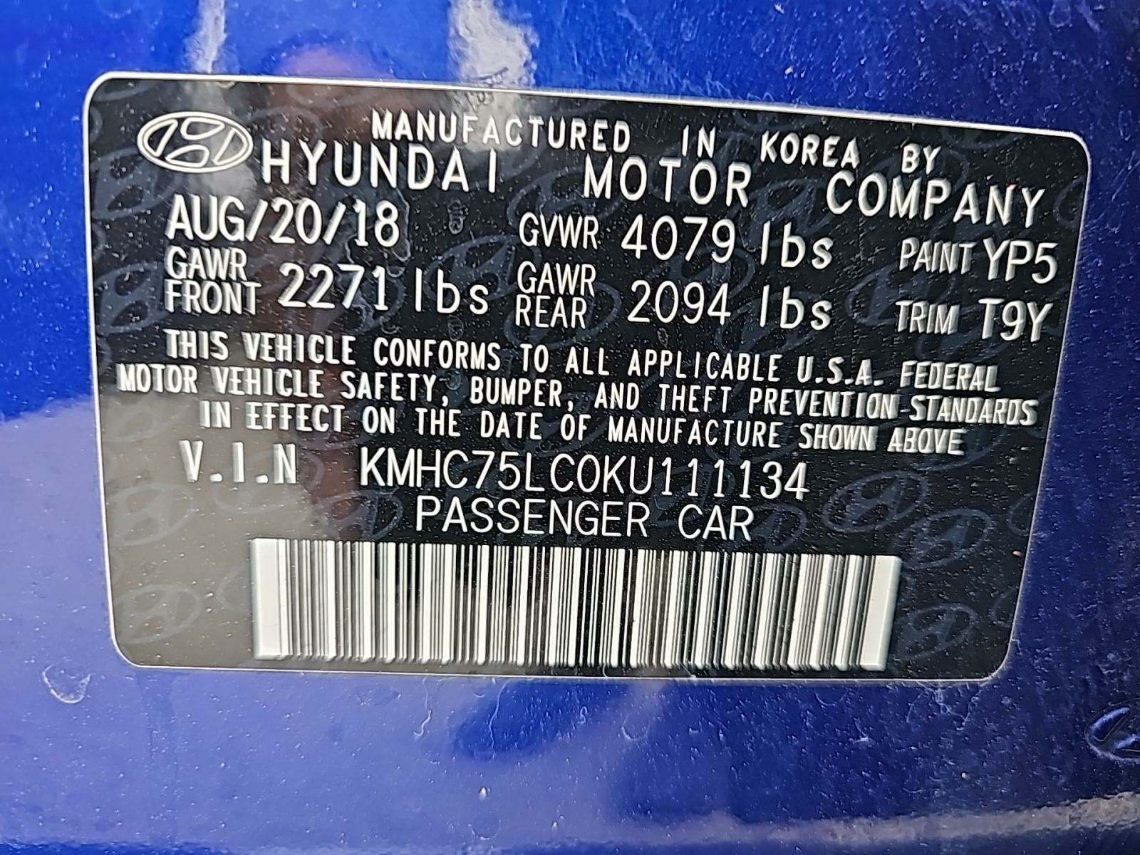 2019 Hyundai Ioniq Hybrid SEL FWD