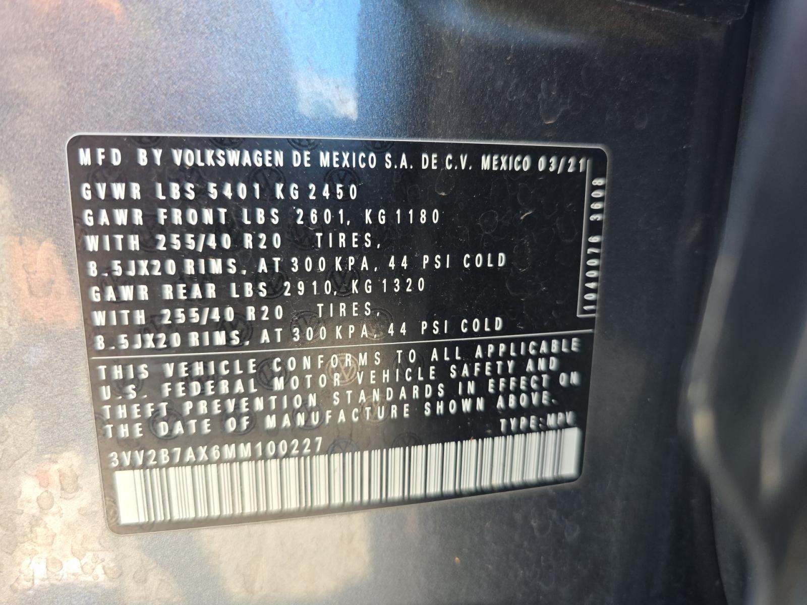 2021 Volkswagen Tiguan 2.0T SE R-Line Black AWD