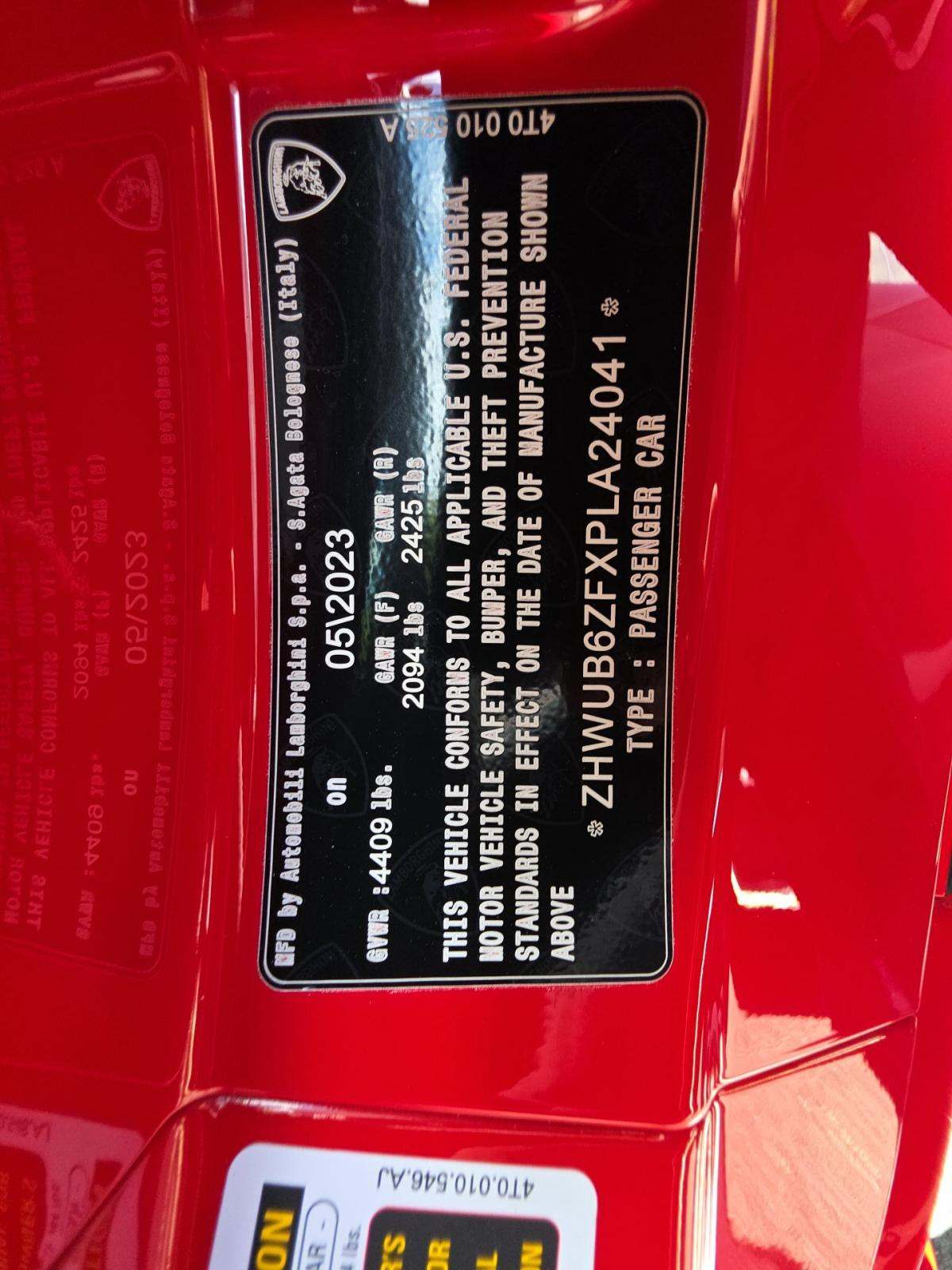 2023 Lamborghini Huracan Tecnica RWD
