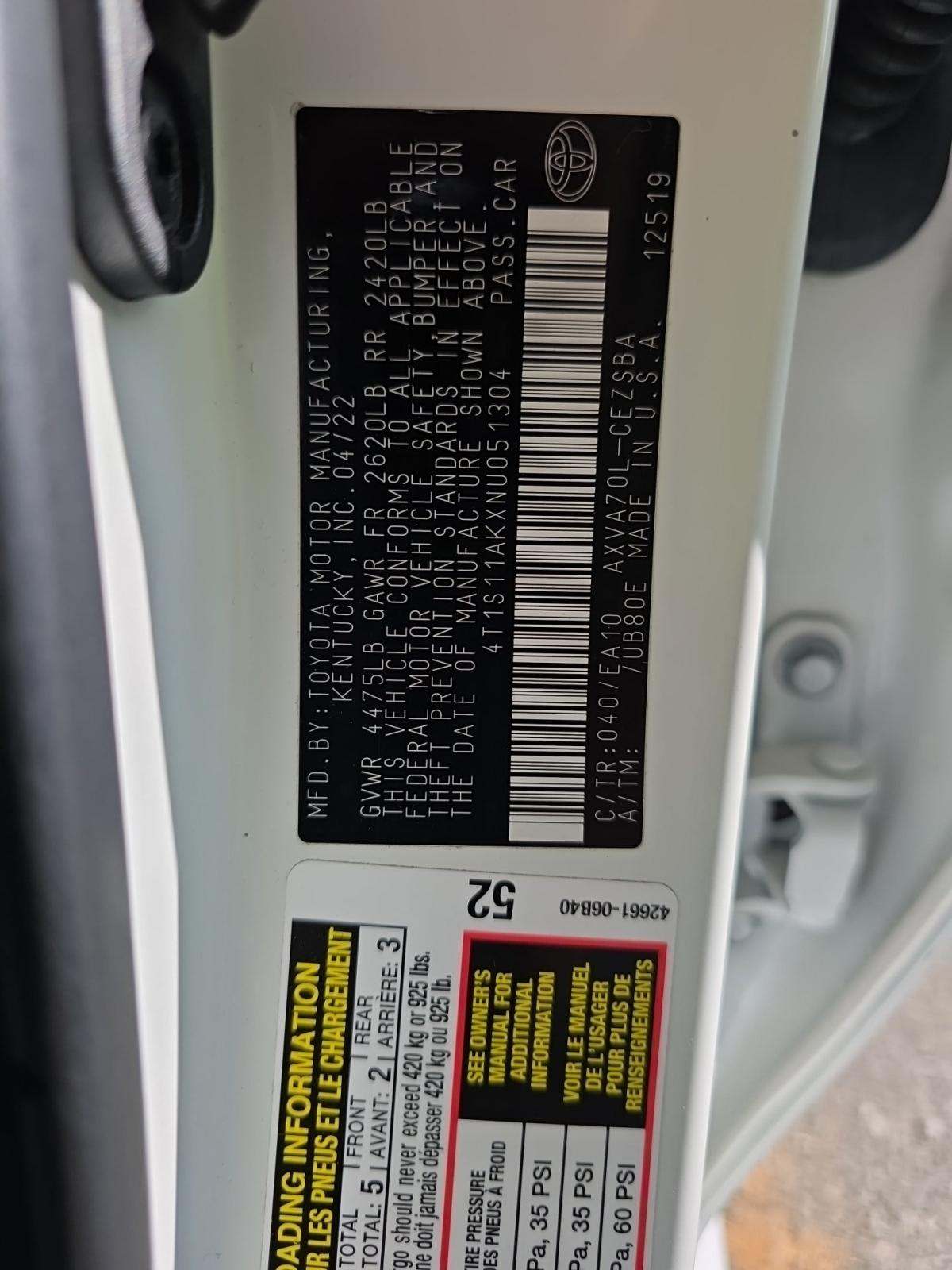 2022 Toyota Camry SE FWD