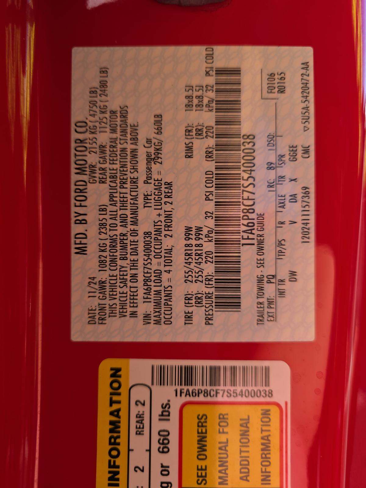 2025 Ford Mustang GT RWD