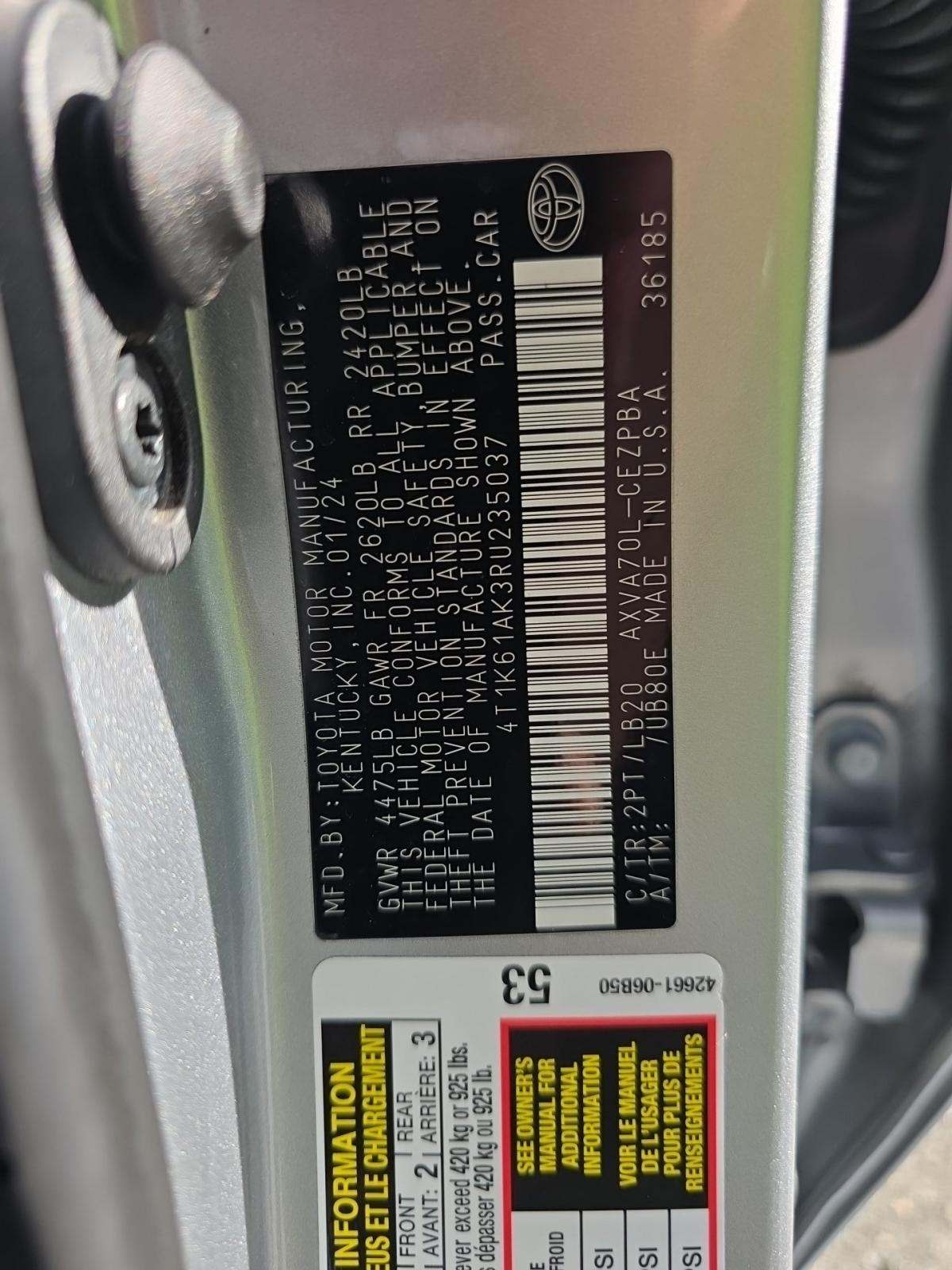 2024 Toyota Camry XSE FWD