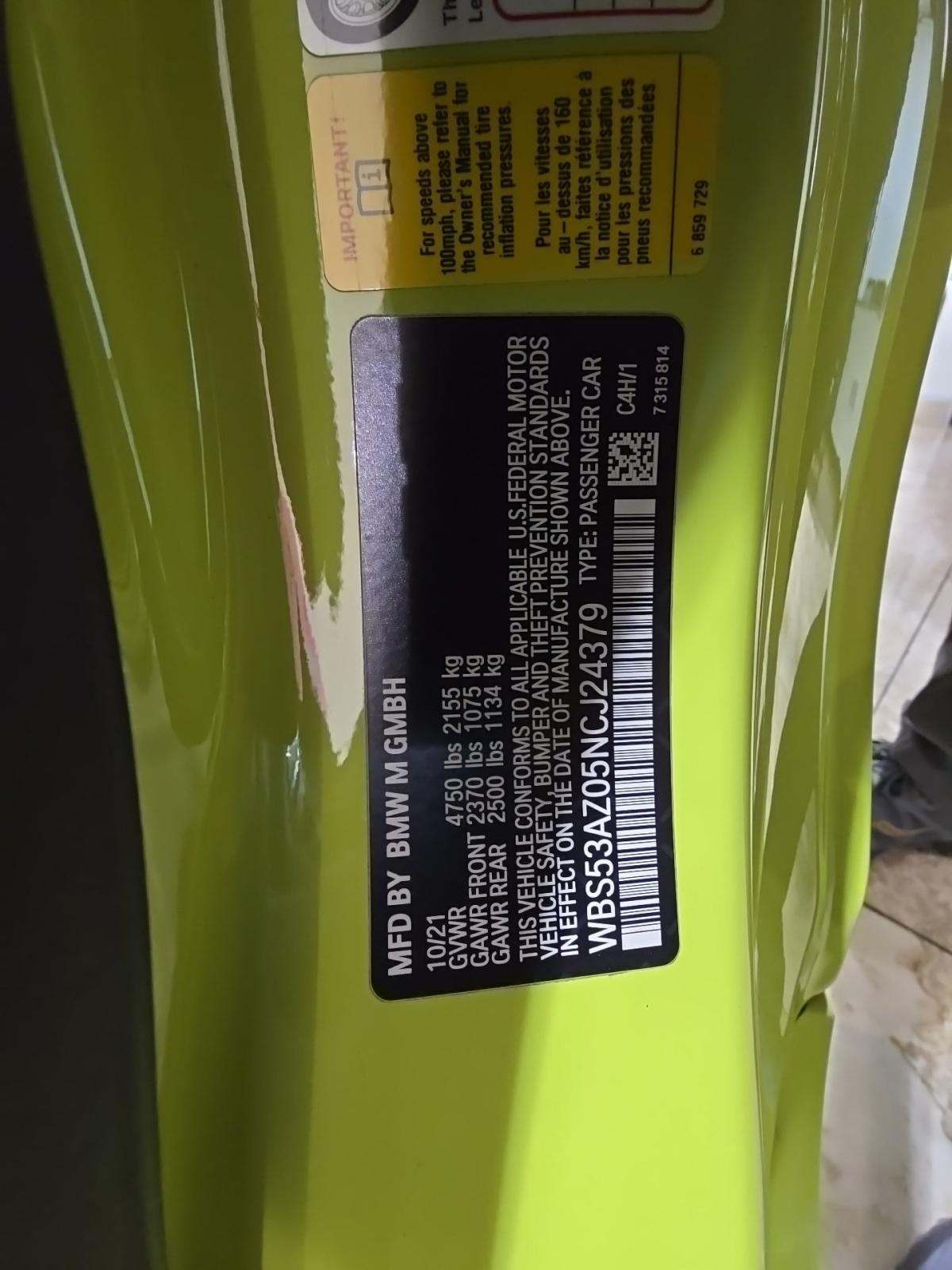 2022 BMW M4 Base RWD