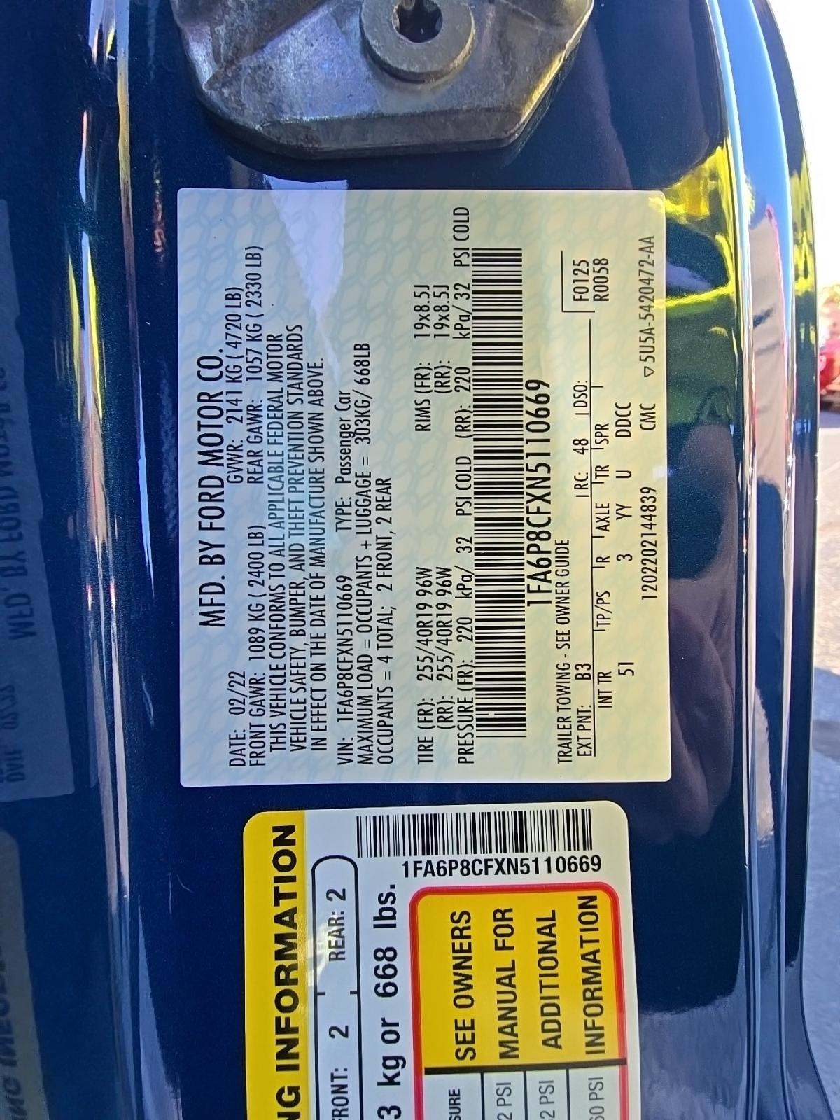 2022 Ford Mustang GT Premium RWD