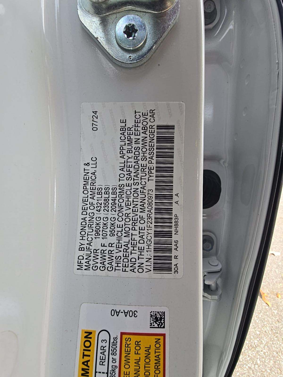 2024 Honda Accord LX FWD