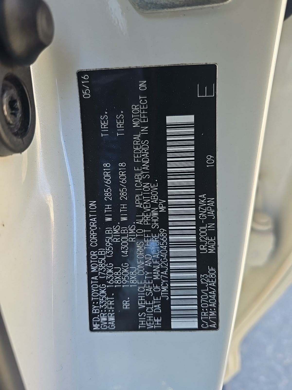 2016 Toyota Land Cruiser Base AWD