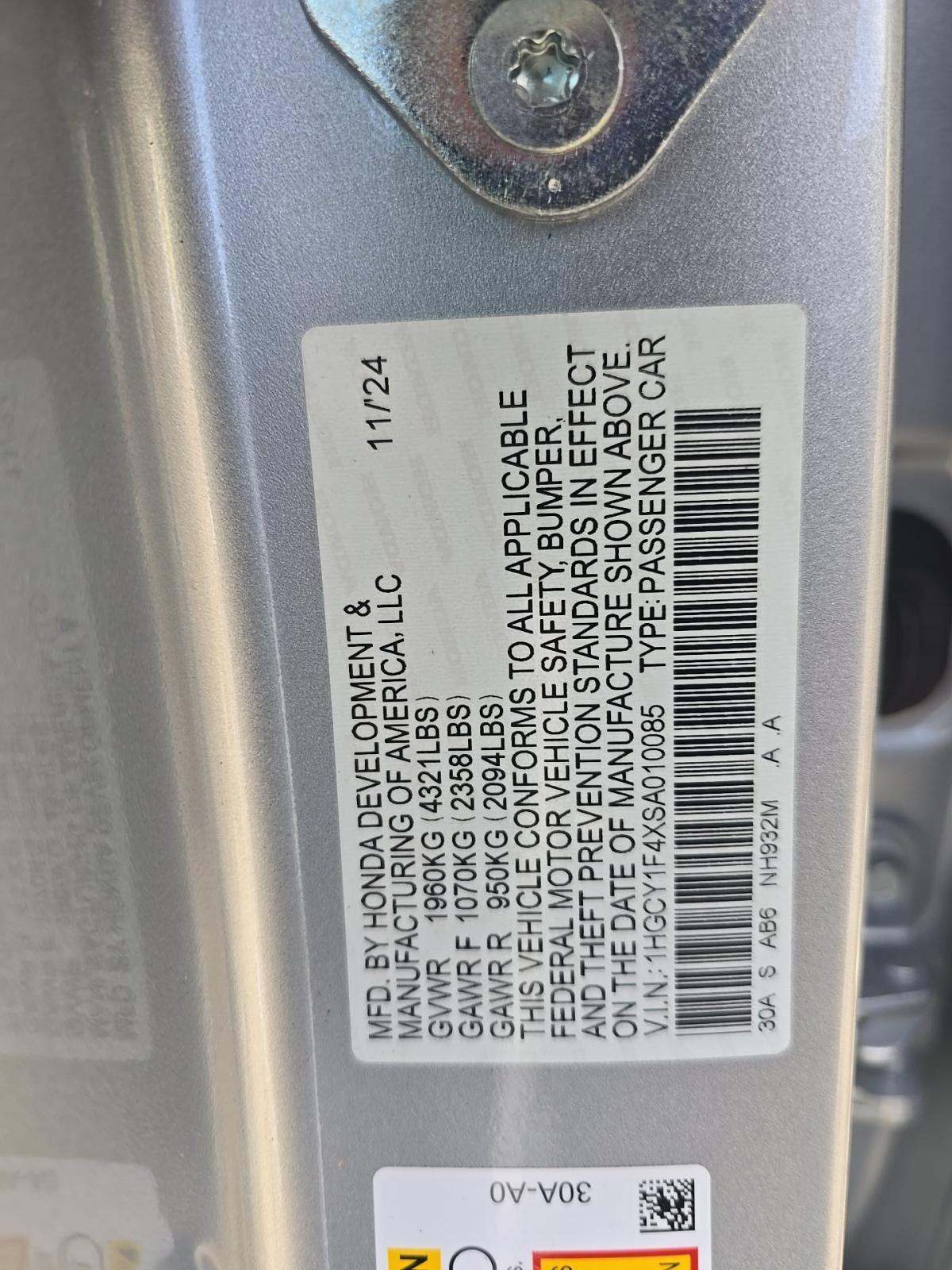 2025 Honda Accord SE FWD