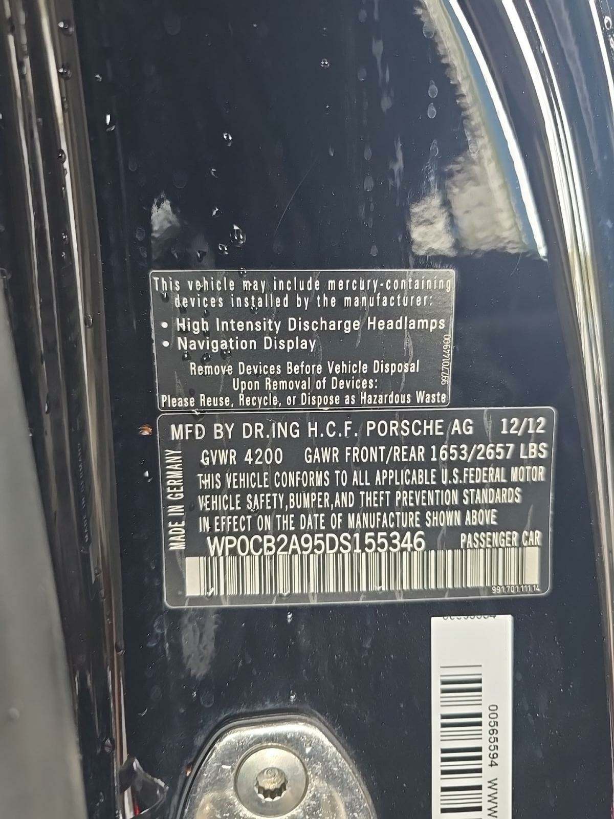 2013 Porsche 911 Carrera S RWD