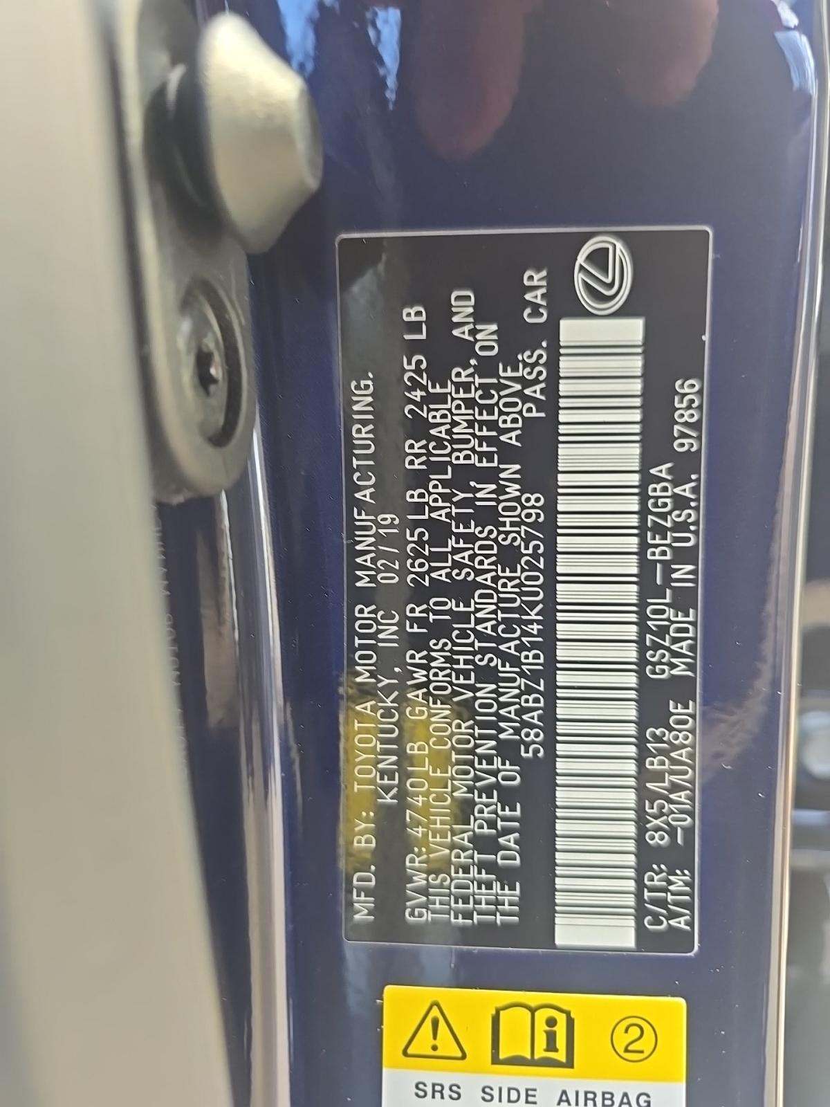 2019 Lexus ES ES 350 Luxury FWD