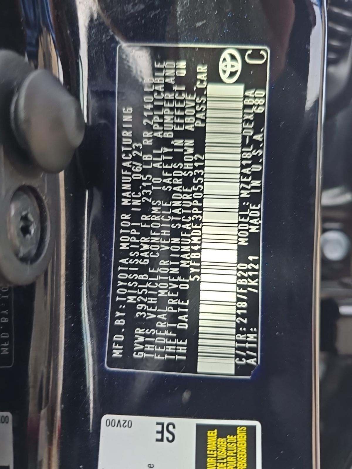 2023 Toyota Corolla LE FWD