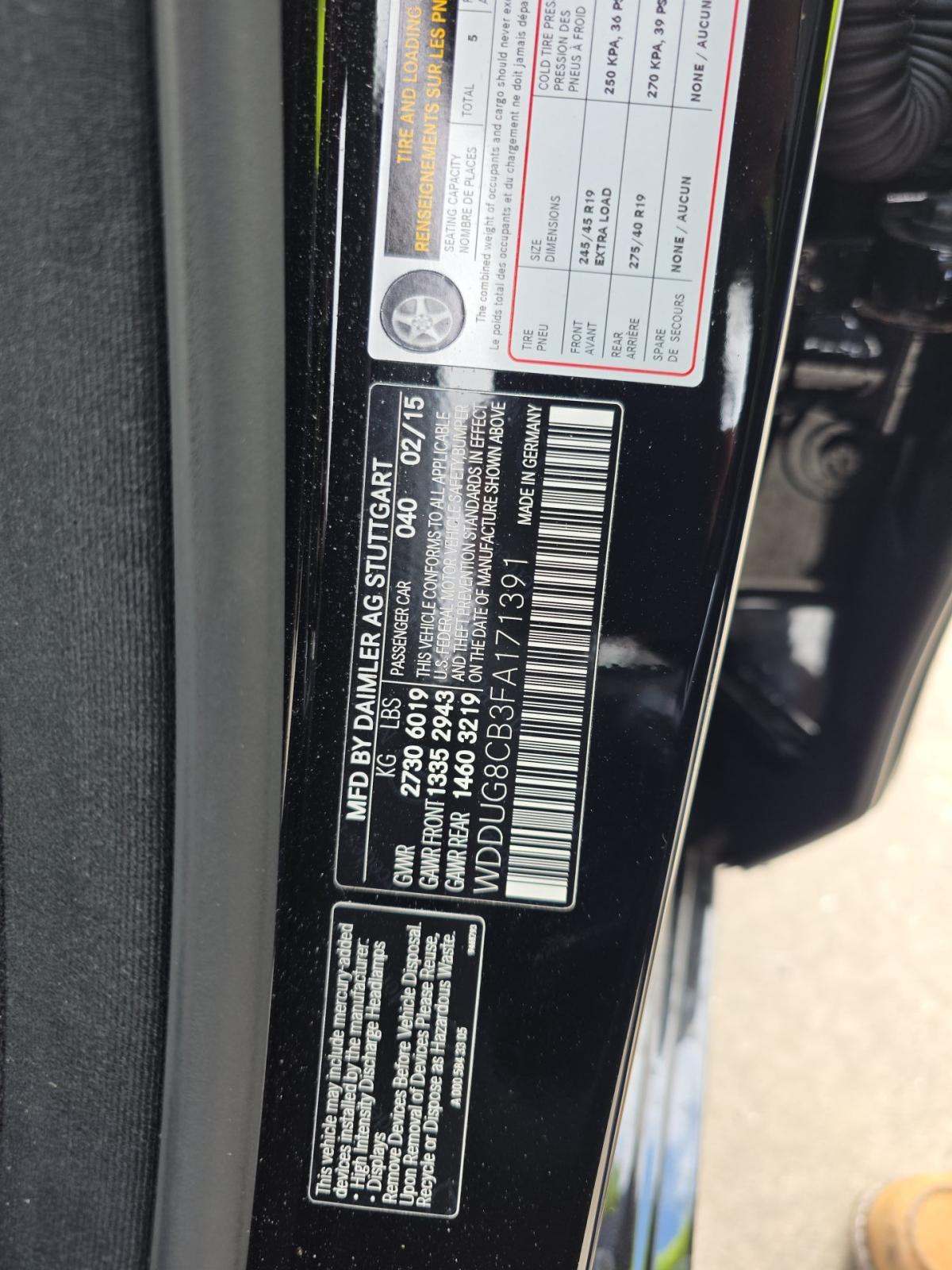 2015 Mercedes-Benz S-Class S 550 RWD