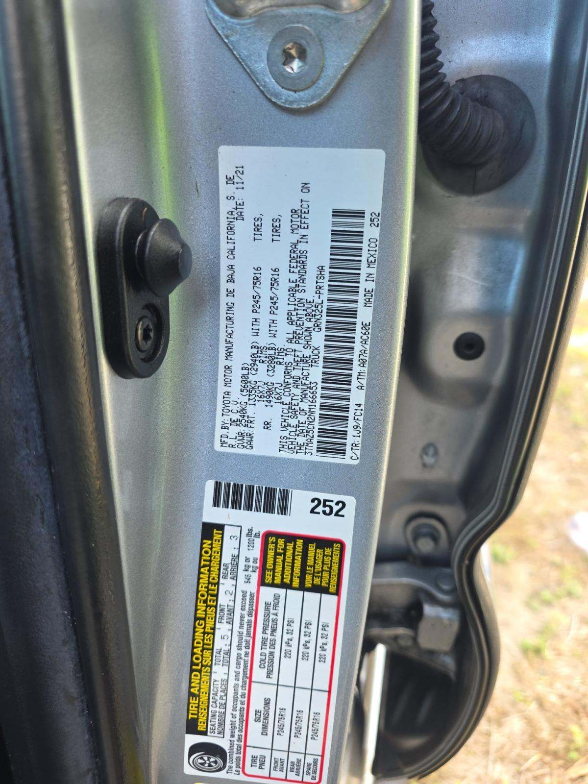 2022 Toyota Tacoma SR5 RWD