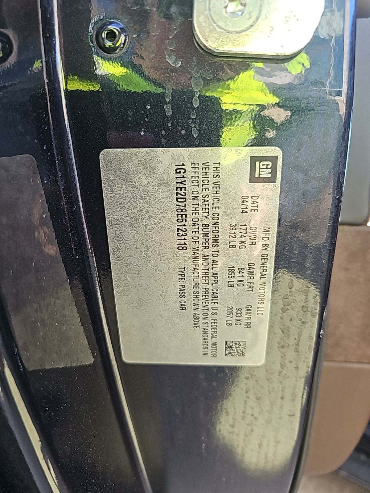 2014 Chevrolet Corvette Stingray RWD