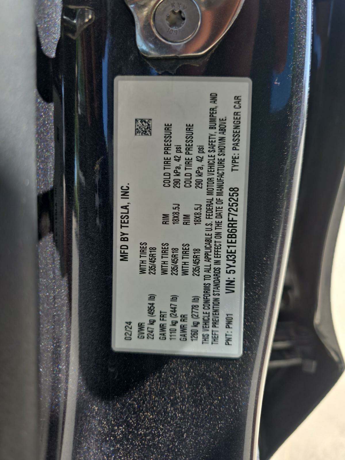 2024 Tesla Model 3 Long Range AWD