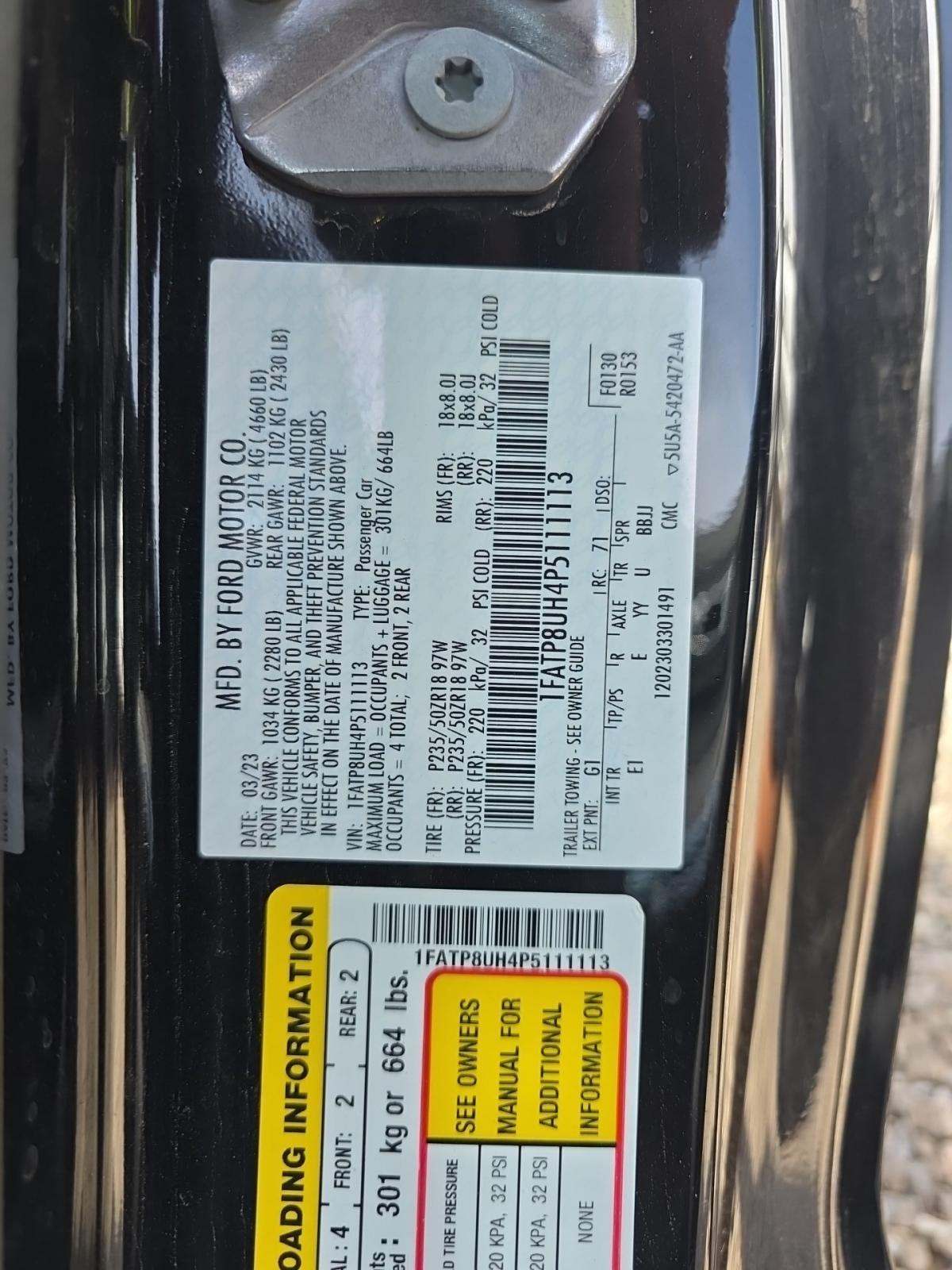 2023 Ford Mustang EcoBoost Premium RWD