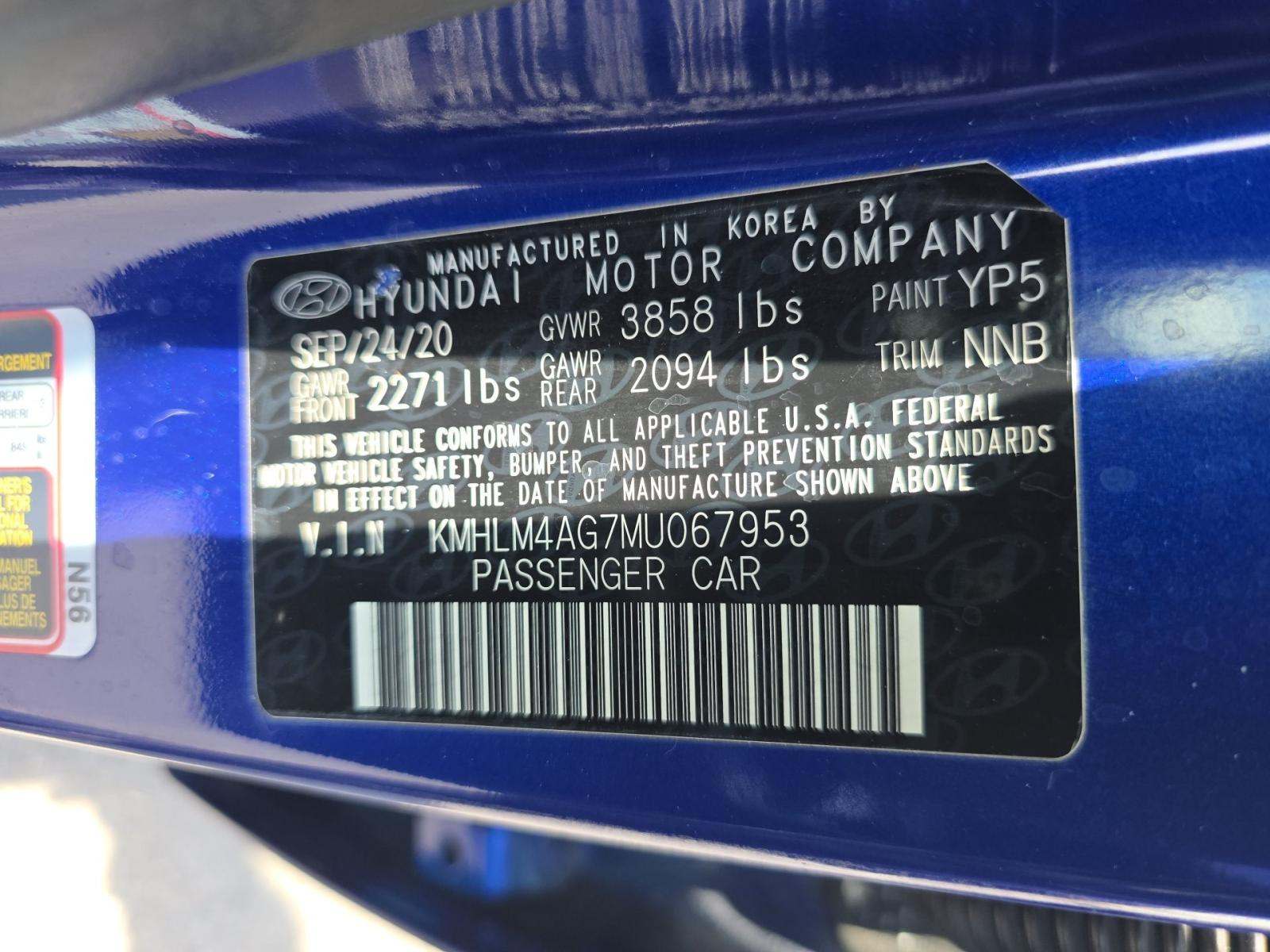 2021 Hyundai Elantra SEL FWD