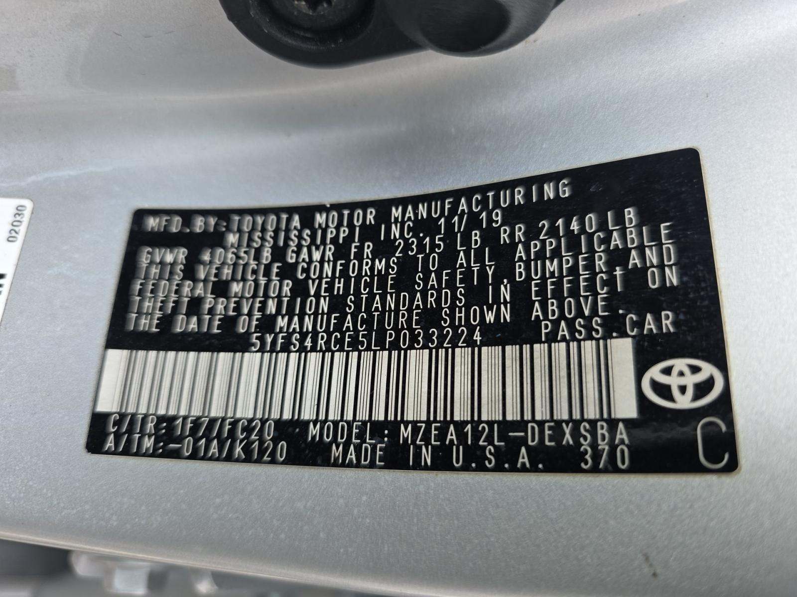 2020 Toyota Corolla SE FWD